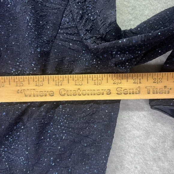 Alex Evenings Jacket Womens 14 Dressy Sparkle Open Front Blazer - Picture 5 of 8